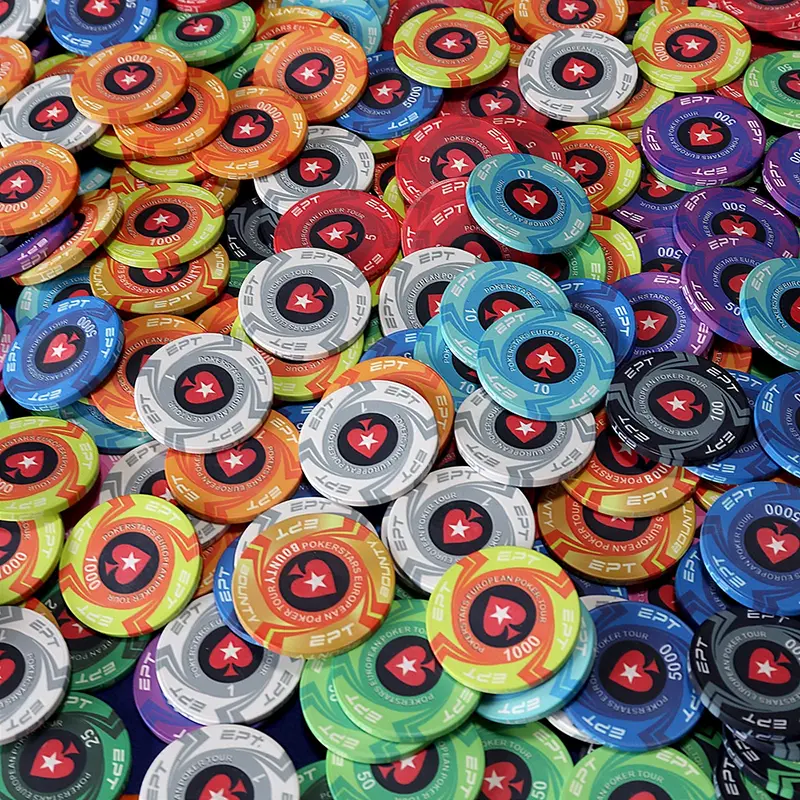 Keramik -EPT -Pokerchips
